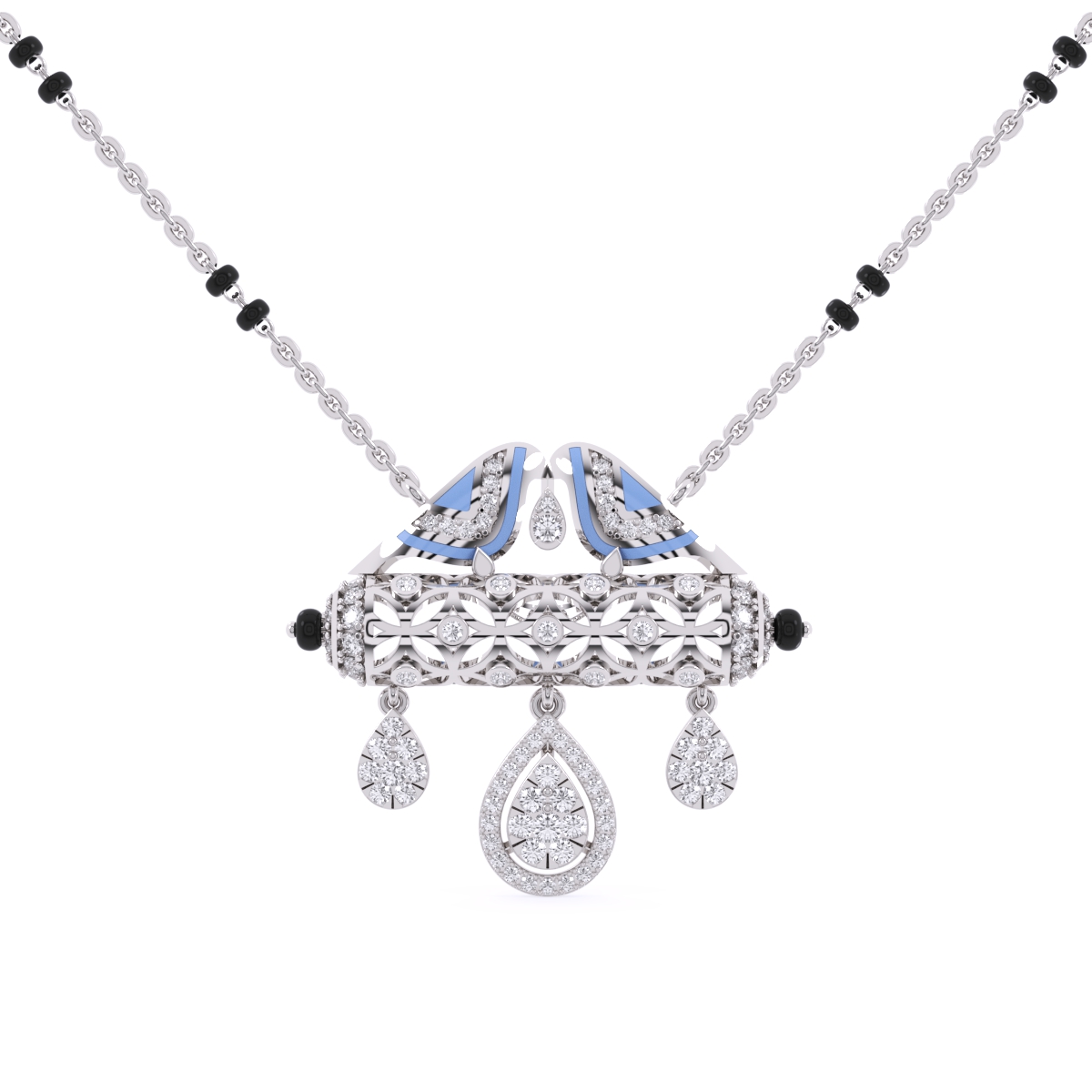 Lavish Cluster Diamond Mangalsutra